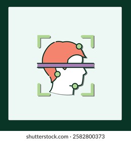 Biometric Identification System Icon Design