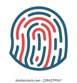 Biometric Identification Vector Glyph Two Color Icons For Personal And Commercial Use.
