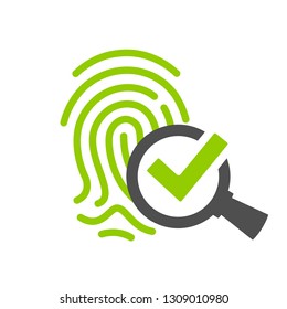 Biometric identification vector icon