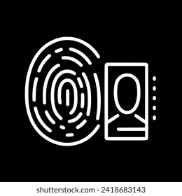 Biometric identification vector icon. Eye scan filled flat sign for sign, symbol, vector, art
