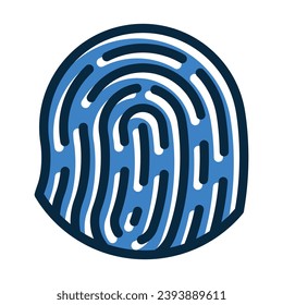 Biometric Identification Vector Thick Line Filled Dark Colors Icons For Personal And Commercial Use.

