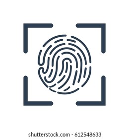 Biometric identity scan icon