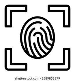 Biometric Line Icon Design For Personal And Commercial use