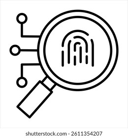 Biometric Line Icon Vector Illustration