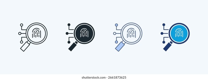 Coleção de Ícones de Estilos Múltiplos Biométricos