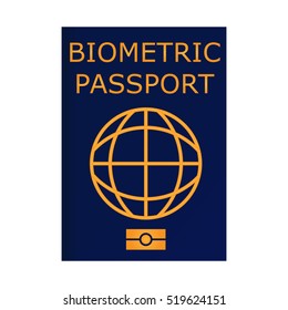 Biometric passport icon