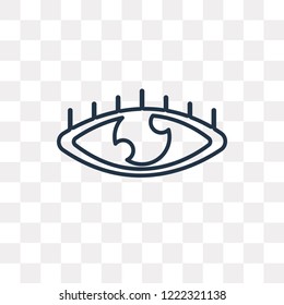 Biometric recognition vector outline icon isolated on transparent background, high quality linear Biometric recognition transparency concept can be used web and mobile