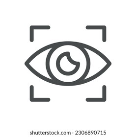 Biometric related icon outline and linear vector.