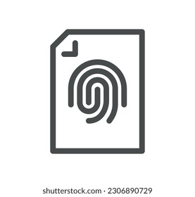 Biometric related icon outline and linear vector.