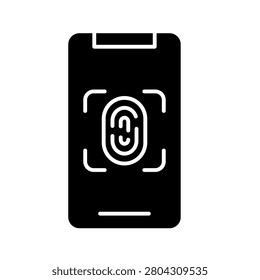 Biometric Scan Glyph Flat Vector Icon