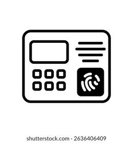 Biometric scanner vector icon stock illustration