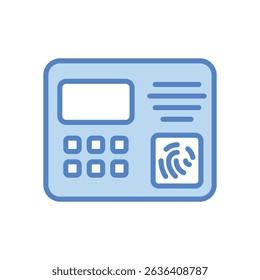 Biometric scanner vector icon stock illustration