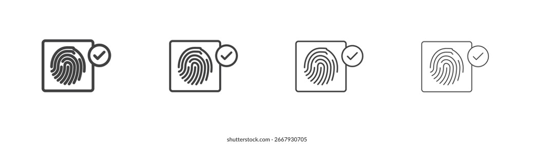 Biometrisches Sicherheitssymbol, Konzept, Symboldesign.