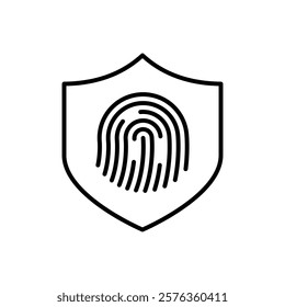 Biometric security icon Flat fill set collection