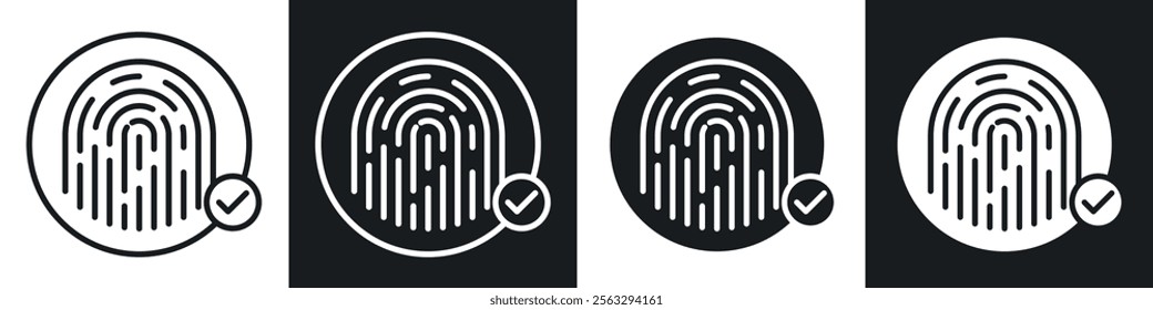 Biometric security icon pack for app and website ui designs.