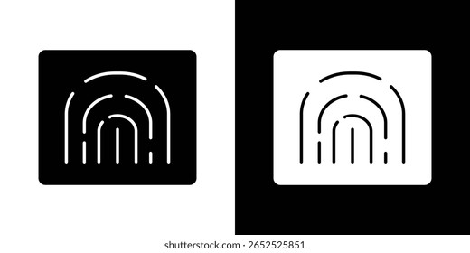 Biometric security icon symbol collection. Flat vector stock illustration.