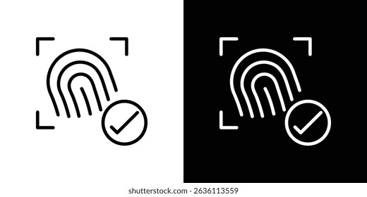 Biometric security icon symbol concept for graphic design, Website, UI. EPS