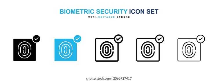 Biometric security icons vector collection pack.
