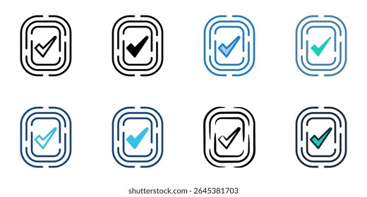 Biometric Sensors icon set multiple style collection 
