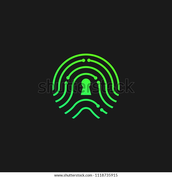 Biometric Technology Logo Design Emblem Template Stock Vector (Royalty ...