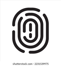 Biometric touch icon. fingerprint icon. Vector and glyph
