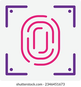 biometrisches Vektorgrafik-Bildzeichen