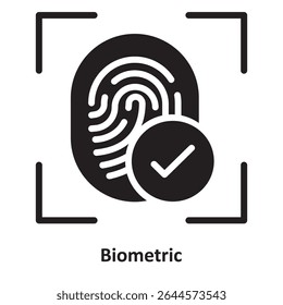 Biometrisches Vektorsymbol, das leicht geändert oder bearbeitet werden kann

