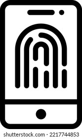 ilustración de vectores biométricos en un fondo transparente.Símbolos de calidad premium.Iconos vectores de trazo para el diseño de conceptos y gráficos.