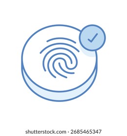 Biometría Azul DuoTone Vector Icon