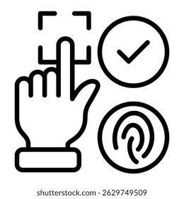 Elemento De Ícone De Biometria Para Design