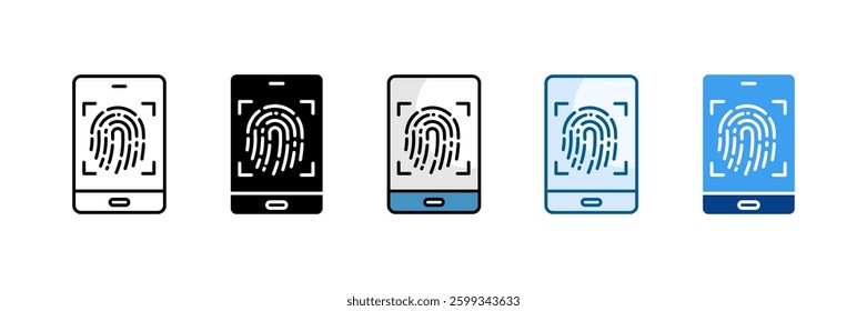 Biometrics Icon Set Multiple Style Collection