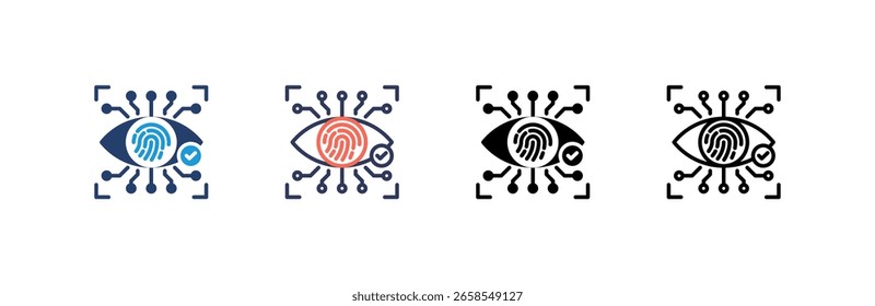 Ícone de biometria define várias coleções de estilos