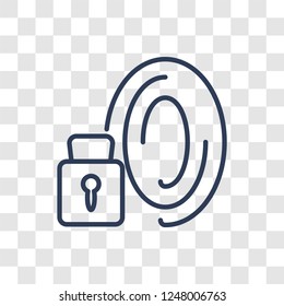 Biometrics icon. Trendy linear Biometrics logo concept on transparent background from Artificial Intellegence and Future Technology collection
