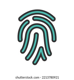 Imagen vectorial de icono biométrico. También se puede usar para Inteligencia Artificial. Adecuado para aplicaciones móviles, aplicaciones web y medios impresos.