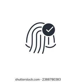 icono biométrico. vector.Curso editable.Signo de estilo lineal para uso de diseño web,logotipo.Ilustración de símbolo.