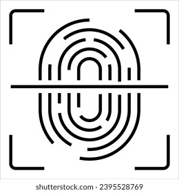 Biometrics, Information technology line icon design