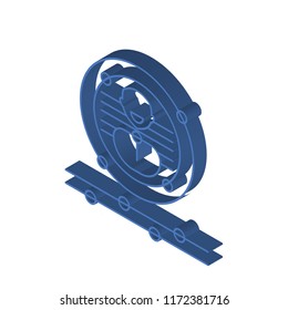 Biometrics isometric left top view 3D icon
