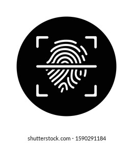 Biometrics, scan, fingerprint, identity icon