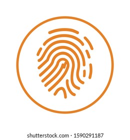 Biometrics, scan, fingerprint, identity icon
