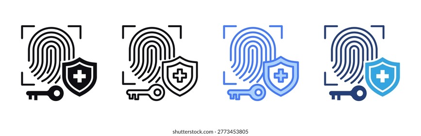Biometry icon sheet multiple style collection