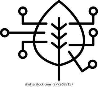 Biomimetic Line Icon Vector Design