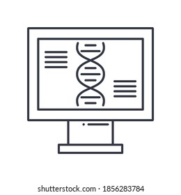 Icono de biomimética, ilustración lineal aislada, vector de línea delgada, signo de diseño web, símbolo de concepto de contorno con trazo editable sobre fondo blanco.