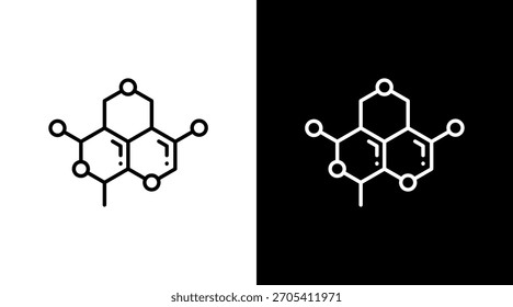 Biomolecule White Icon Set Design