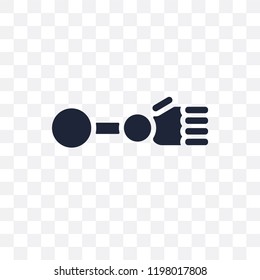 Bionic arm transparent icon. Bionic arm symbol design from Future technology collection.