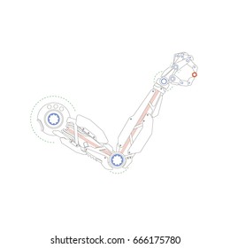 Bionic arm. Vector illustration