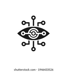 Bionic eye. Artificial intelligence icon concept isolated on white background. Vector illustration