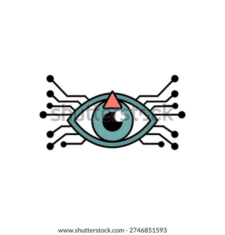 Bionic eye connected by circuits for digital vision technology