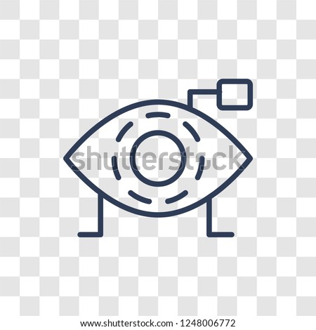 Bionic eye icon. Trendy linear Bionic eye logo concept on transparent background from Artificial Intellegence and Future Technology collection