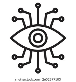 Bionic eye icon vector illustration isolated sign