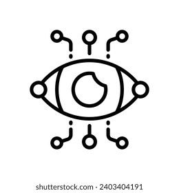 bionic eye icon. vector line icon for your website, mobile, presentation, and logo design.